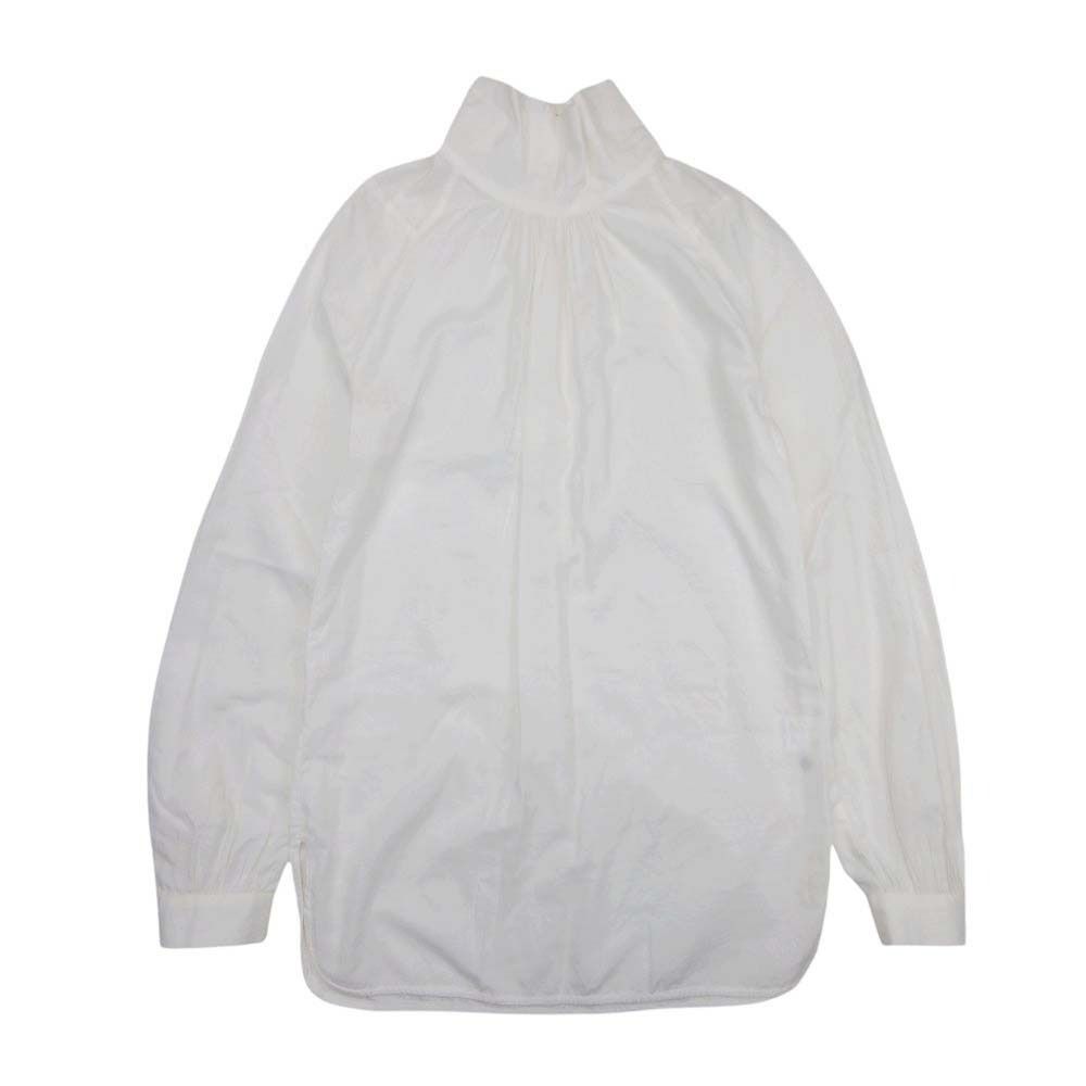 dries van noten ハイネック シャツ ホワイト 良品 DRIES VAN NOTEN ドリスヴァンノッテン 長袖 ハイネック プル