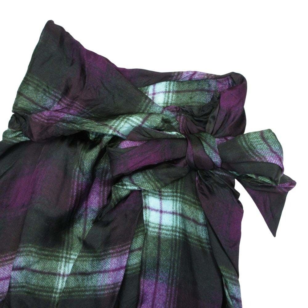 美品✨ドリスヴァンノッテン チェック柄 デザインスカート レーヨン 春夏 美品 20aw DRIES VAN NOTEN ドリスヴァンノッテン チェック ロング