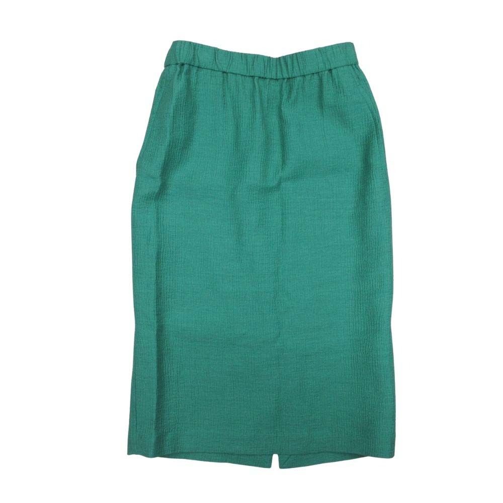 Christian Wijnants クリスチャンワイナンツ ミモレ セミタイト スカート イージーウエスト バックスリット 36 グリーン レディース 古着
