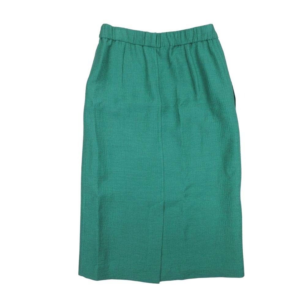 Christian Wijnants クリスチャンワイナンツ ミモレ セミタイト スカート イージーウエスト バックスリット 36 グリーン レディース 古着