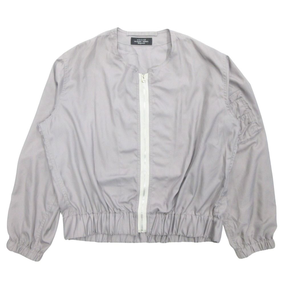 UN アンユーズド BEAMS ビームス ノー ジャケット ブルゾン ジップアップ サイズ2 グレー メンズ 古着