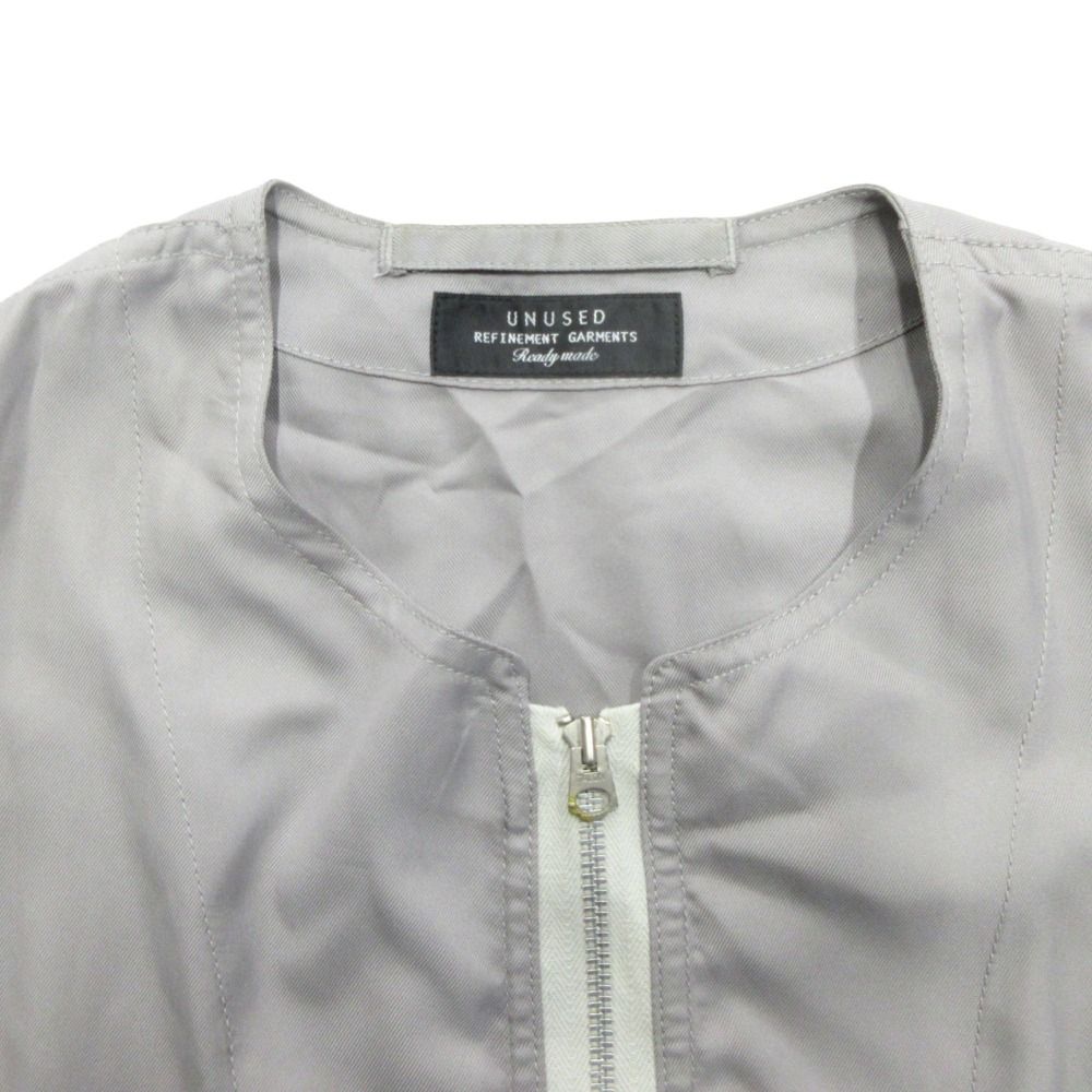 UNUSED グレー ジップアップジャケット　BEAMS UNUSED グレー ジップアップジャケット BEAMS UNUSED グレー ジップ