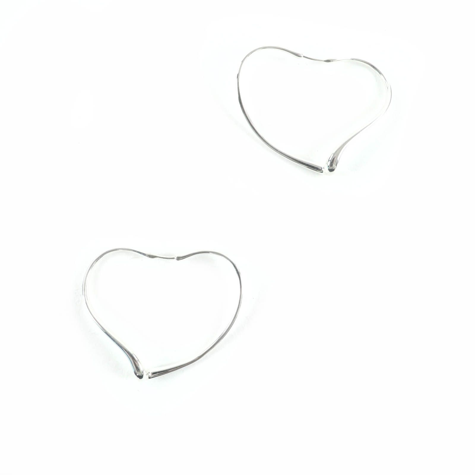 【極美品】ティファニー ピアス ハート フープ ミディアム Ag925 極美品☆TIFFANY&Co. ティファニー エルサペレッティ オープンハート