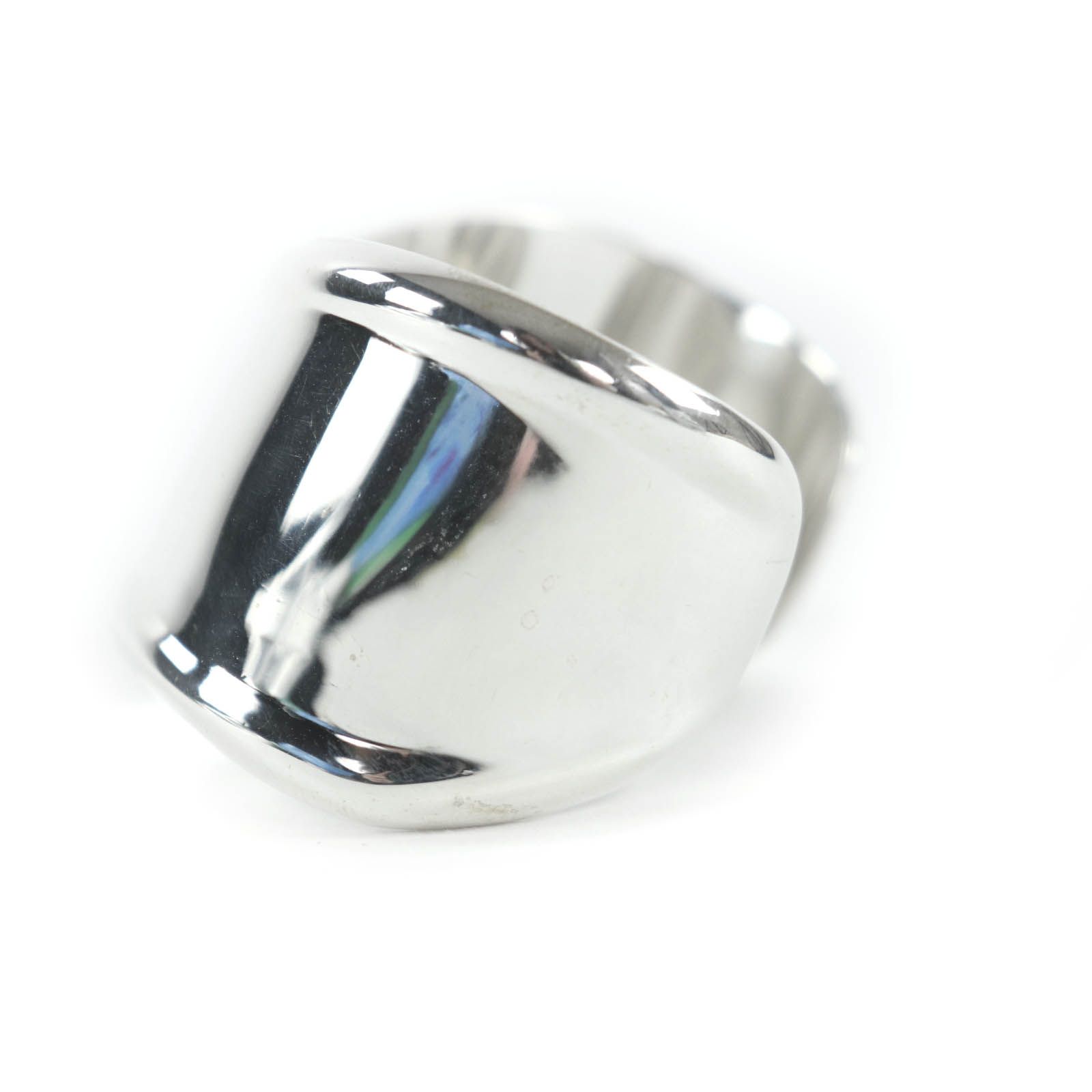 TIFFANY-Co. ティファニー エルサペレッティ ボーンカフ ナロー AG 925 バングル シルバー イタリア製 重量43.38 g レディース