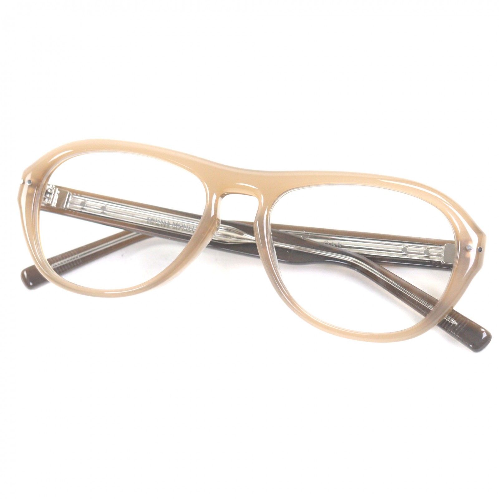 GENTLE MONSTER ジェントルモンスター OAA アビエーターグラス アイウェア メガネ 眼鏡 クリアブラウン ケース付き メンズ