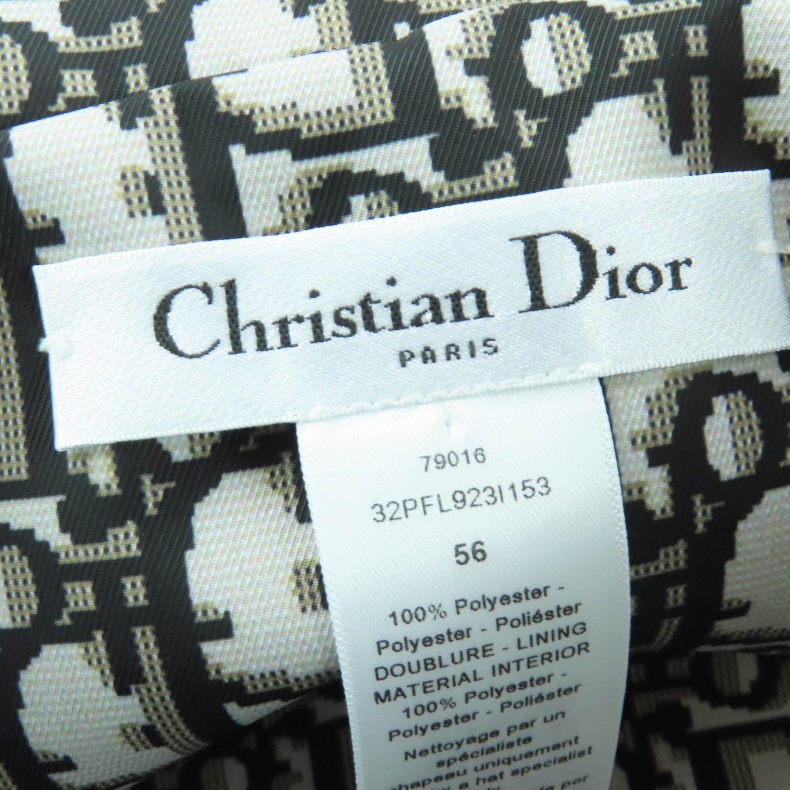 Christian Dior クリスチャンディオール TEDDY-D オブリーク リバーシブル バケットハット 帽子 カーキ 56 き イタリア製 レディース その他 ハット