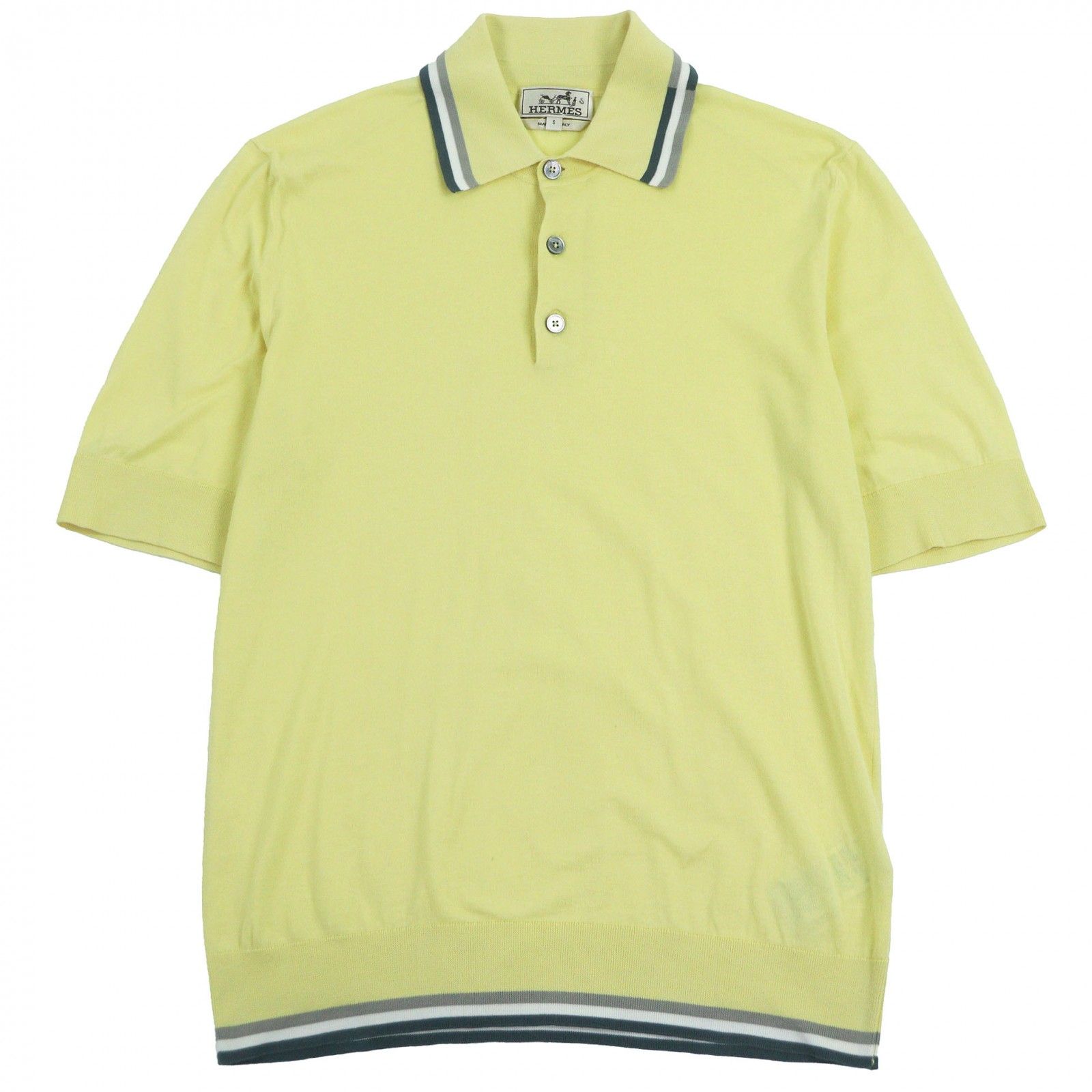極美品□HERMES エルメス 21SS コットン100％ 薄手 半袖ニット