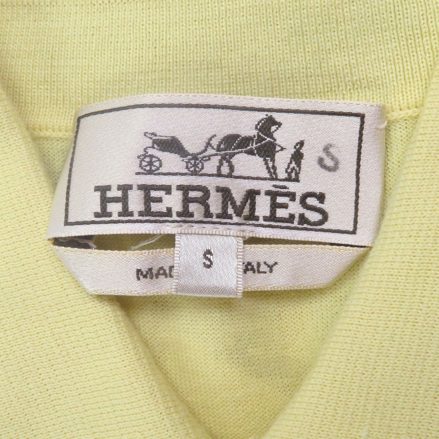 極美品□HERMES エルメス 21SS コットン100％ 薄手 半袖ニット