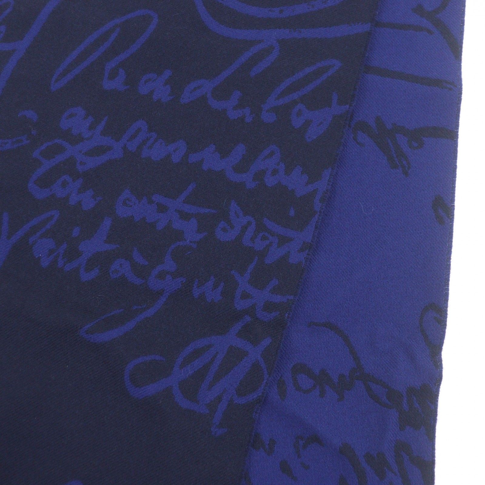 極美品！BERLUTI ベルルッティ カリグラフィ柄 ナロータイ ネイビー 極美品！BERLUTI ベルルッティ カリグラフィ柄 ナロータイ ネイビー