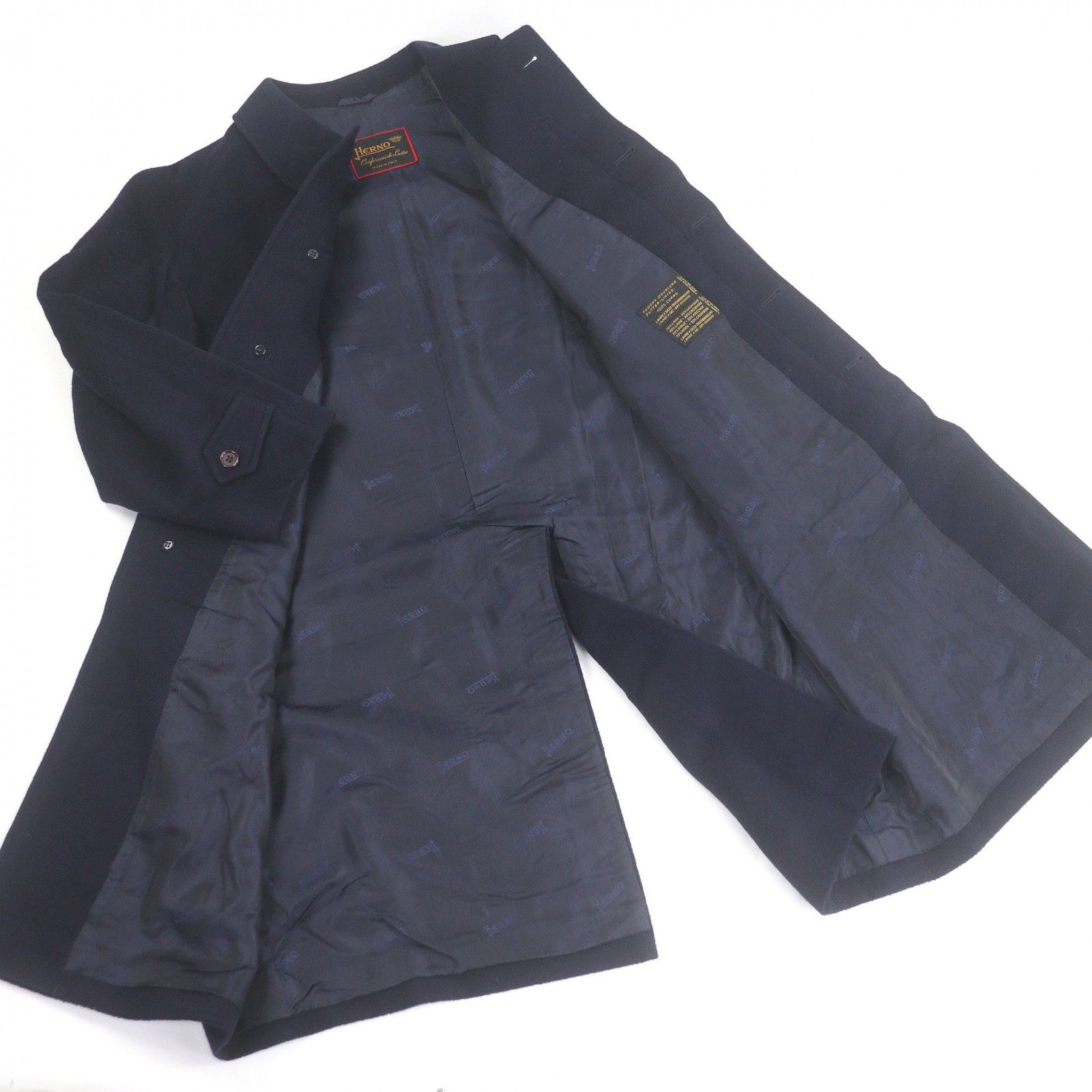 美品□Herno ヘルノ ヴィンテージ ウール カシミヤ フライフロント