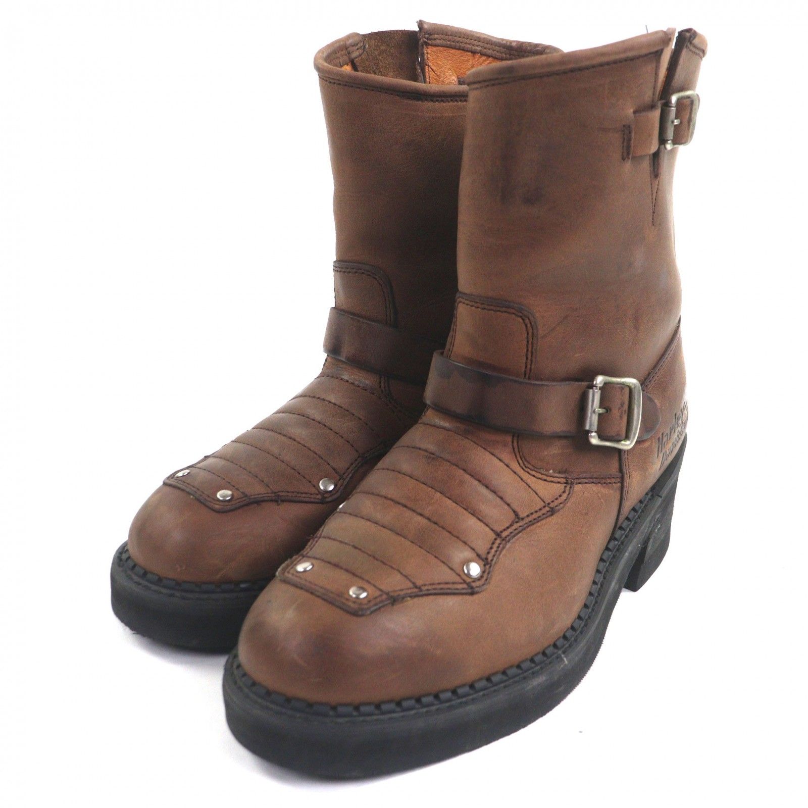 ハーレーダビッドソン ダークブラウンレザーエンジニアブーツ