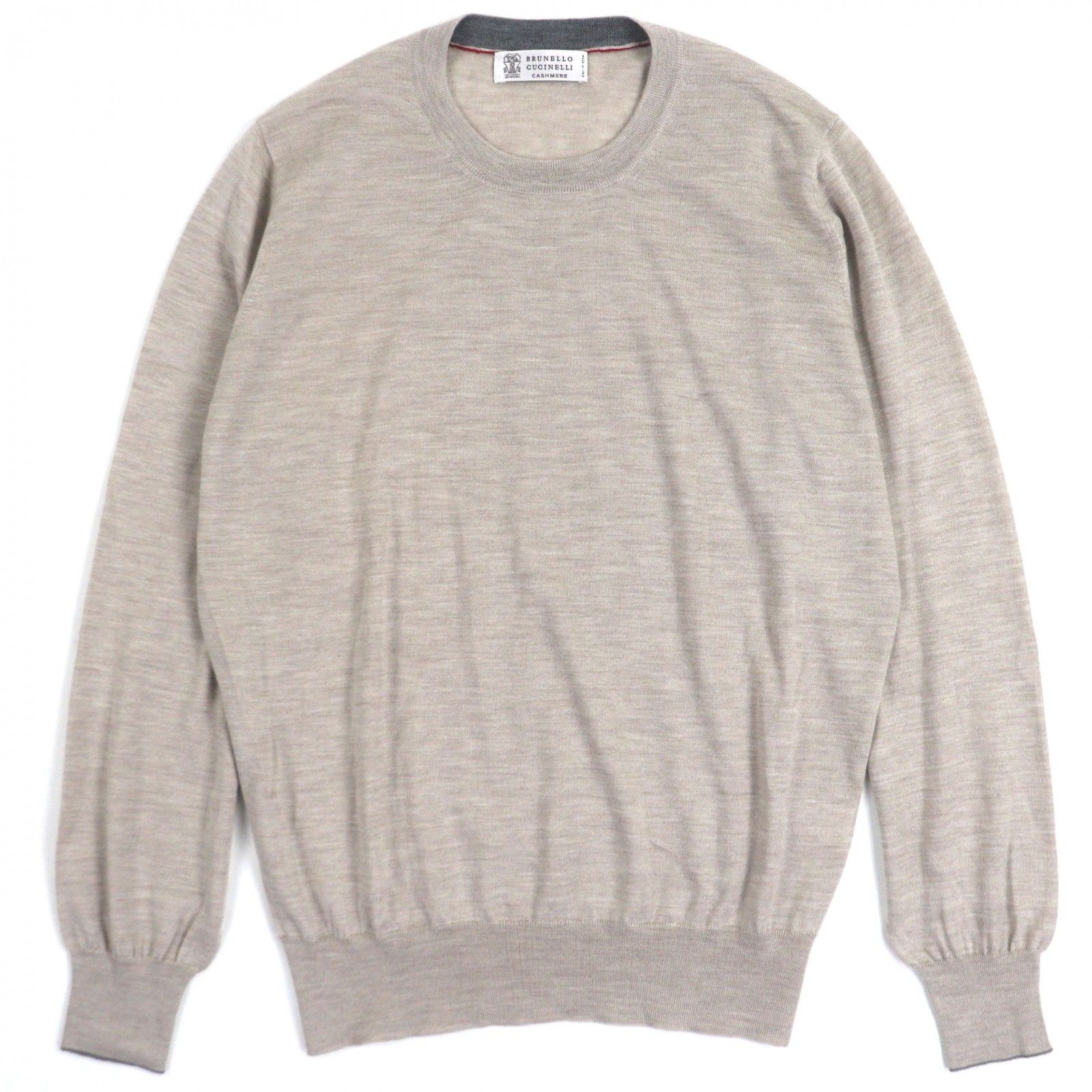 極美品▽Brunello Cucinelli ブルネロクチネリ カシミヤ シルク クルー