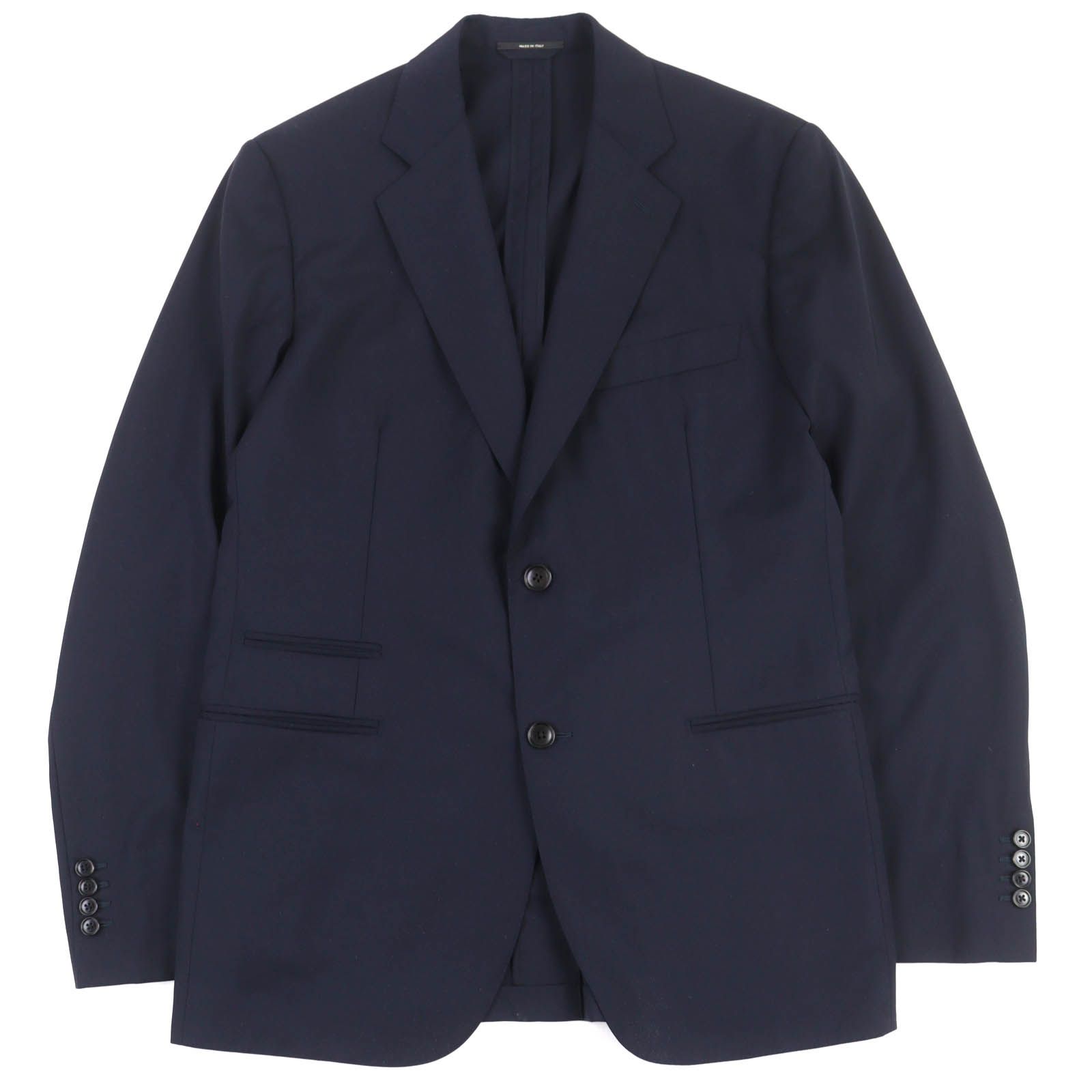 HERMES エルメス 21 SS ウール100％ super 120 s シングル テーラードジャケット ネイビー 50 イタリア製 メンズ シンプルデザイン