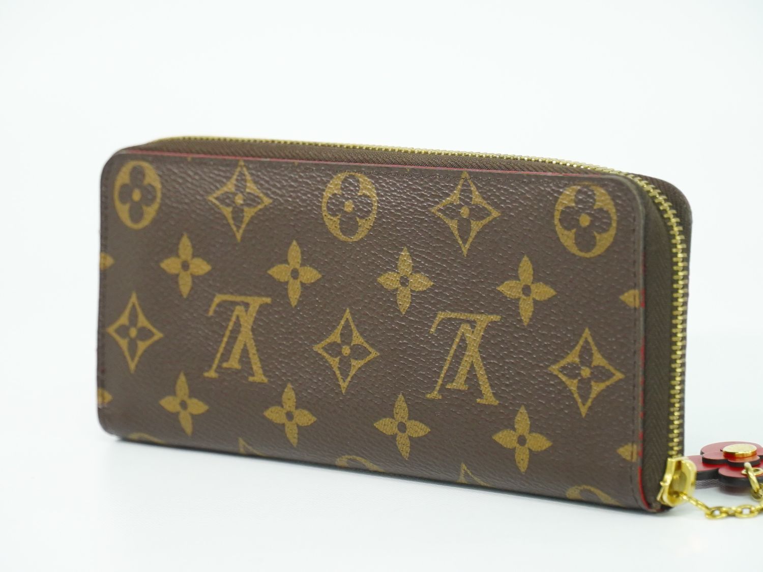 ルイヴィトン LOUIS VUITTON LV ポルトフォイユ クレマンス フラワーチャーム モノグラム 長財布 ブラウン コクリコ M 62940 ビトン 財布 ウォレット フォロー割