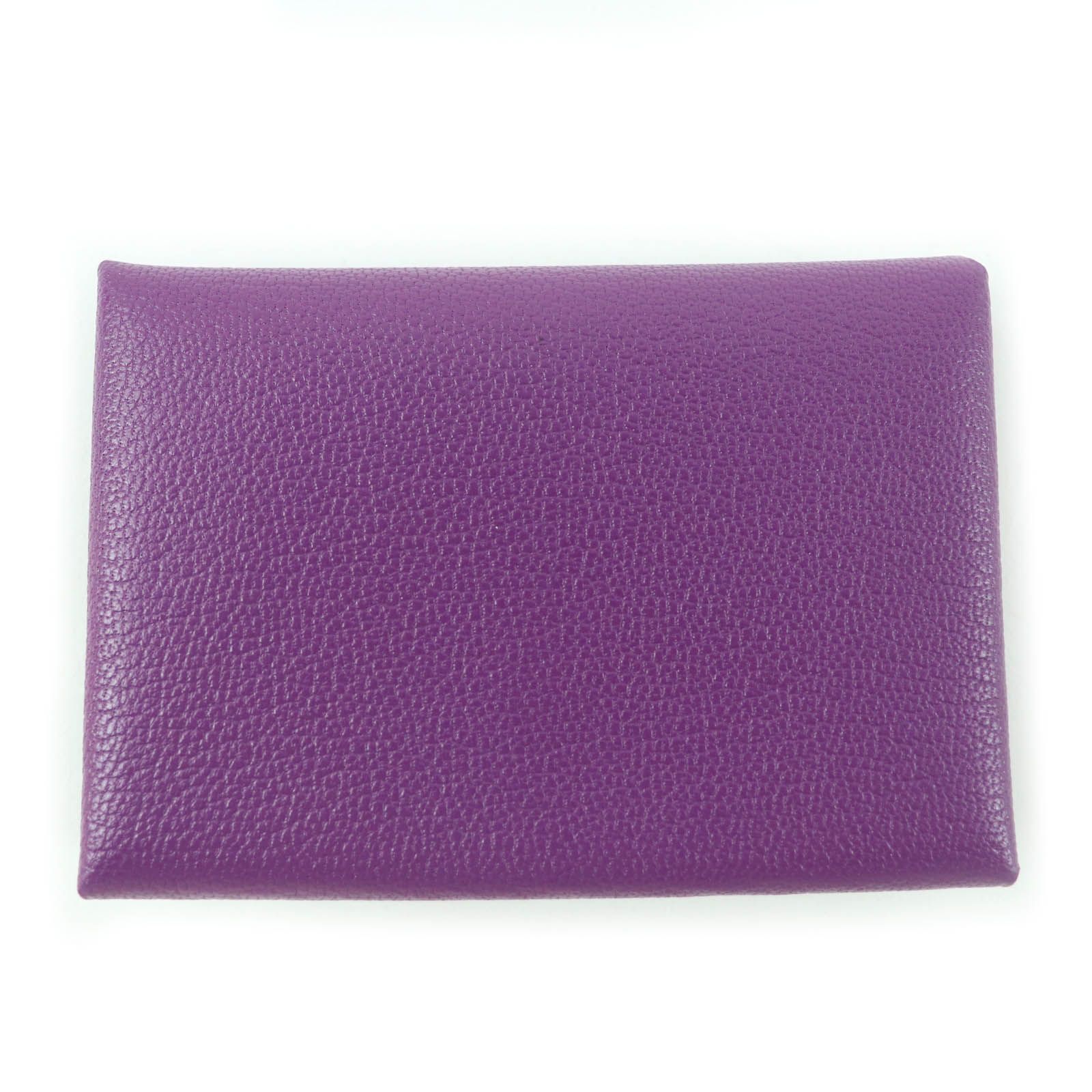 HERMES エルメス カルヴィ デュオ シェーブル アネモネ シルバー金具 セリエ金具 コインケース B刻印 き フランス製 レディース