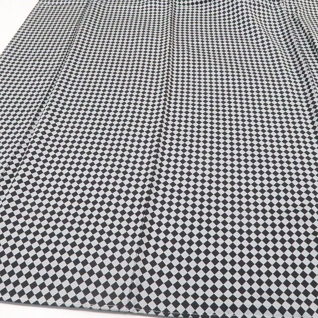 ❁tomihisa❁新品 斉藤三才 落款 ダイヤ柄 着物“モノトーンの誘惑…あり