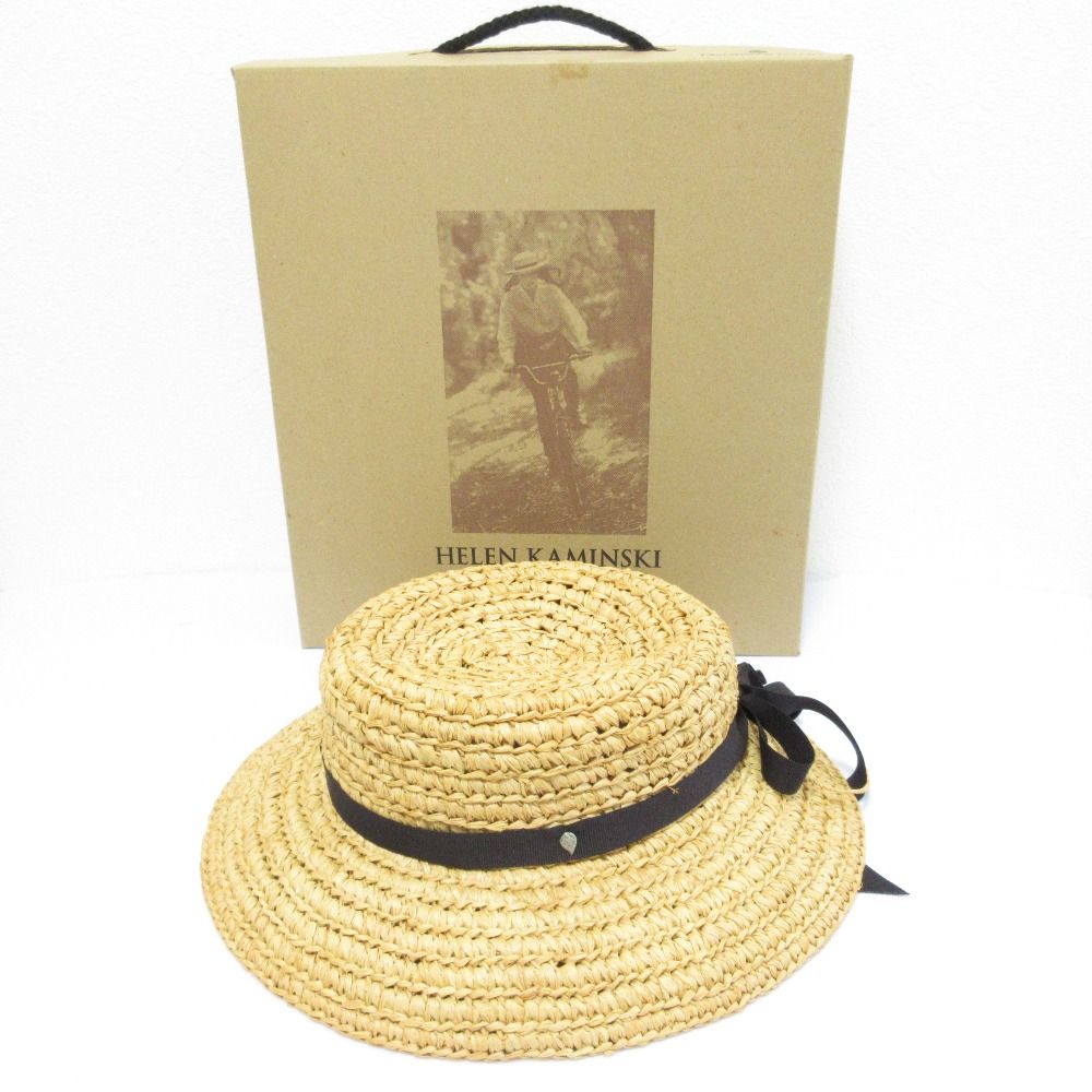 HELEN KAMINSKI ヘレンカミンスキー CORSICA ラフィアハット ナチュラル レディース 古着