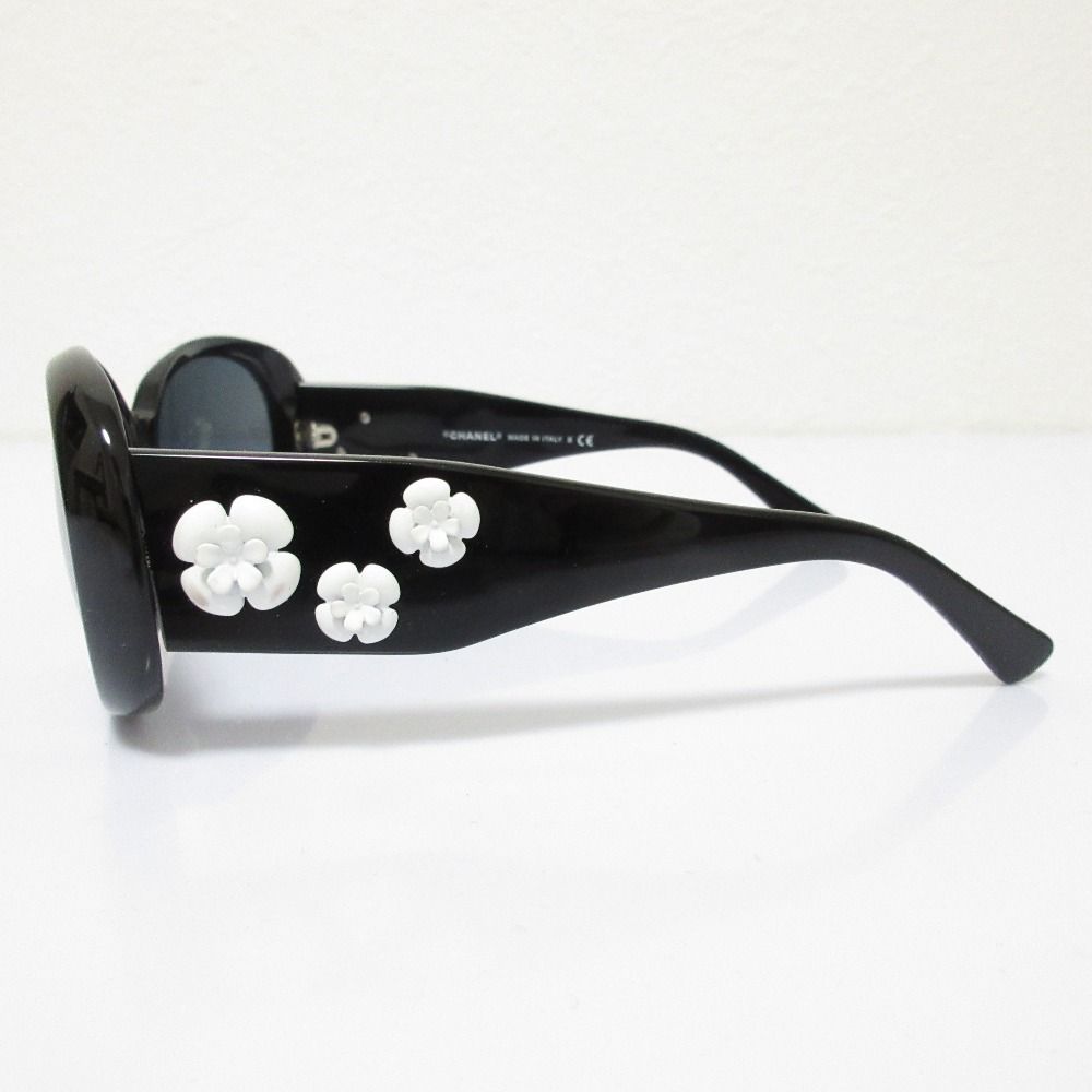  CHANEL シャネル カメリアモチーフ サングラス 5113-A ブラックフレーム レディース 古着 サングラス 小物