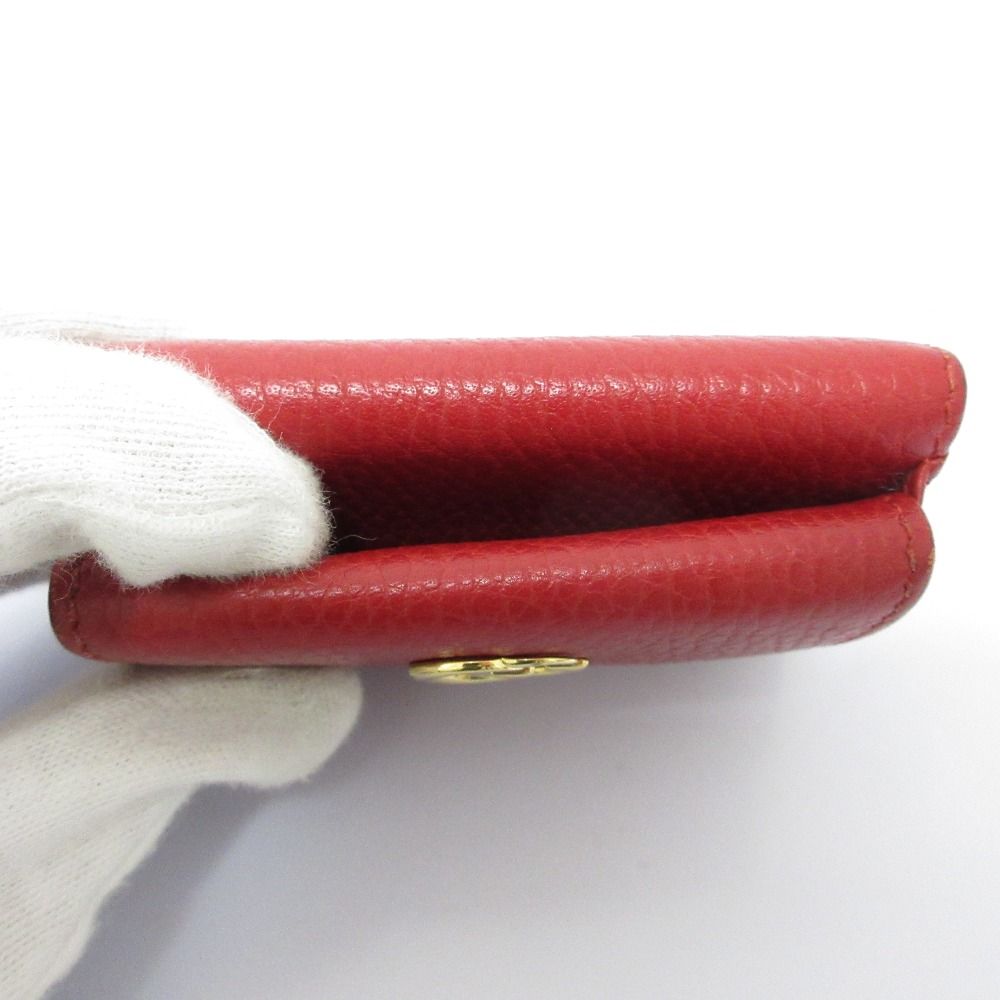 良品 GUCCI グッチ GGマーモント レザー コンパクトウォレット 三