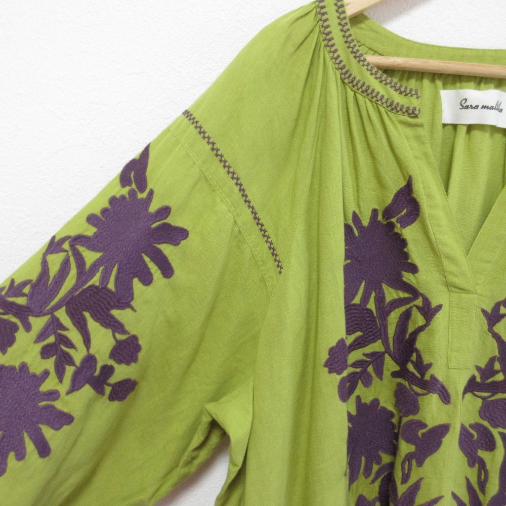 美品 Sara mallika サラマリカ エンブロイダリー カフタンワンピース