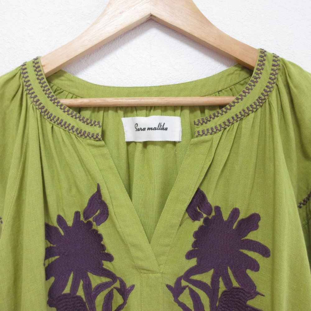 美品 Sara mallika サラマリカ エンブロイダリー カフタンワンピース