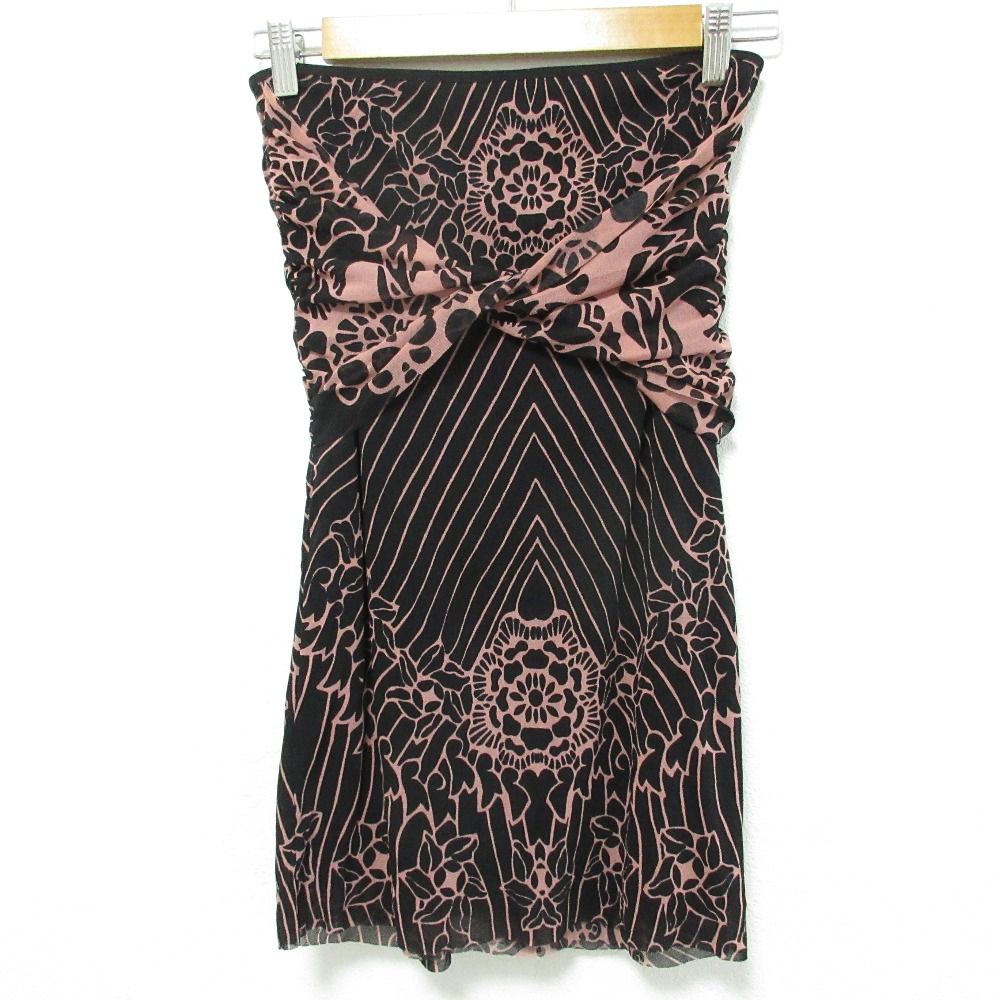 TAM ヴィヴィアンタム パワーネット イージースカート サイズ0 ブラック ピンク レディース 古着