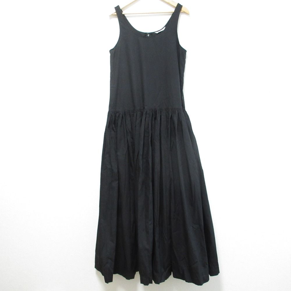 KANEKO ISAO 黒ベルベットノースリーブワンピース 良品 KANEKO ISAO カネコイサオ ノースリーブ フレアワンピース