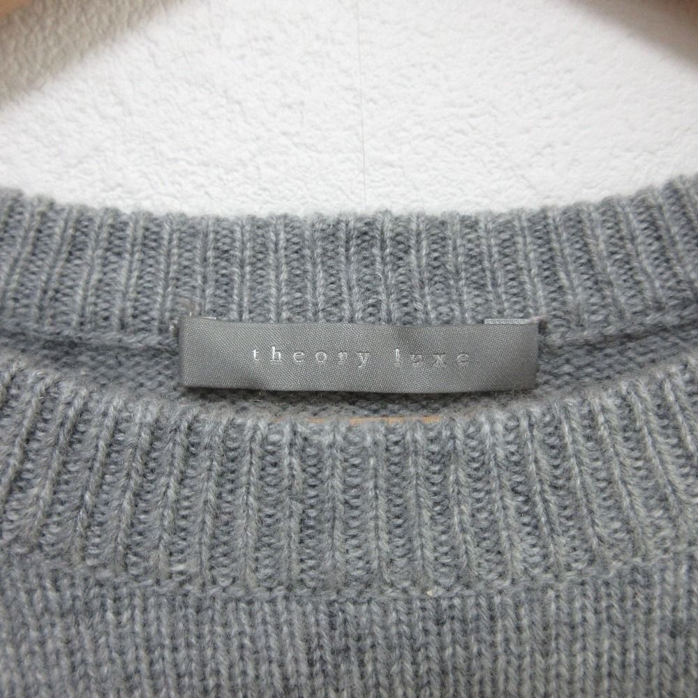 美品 theory luxe セオリーリュクス カシミヤ クルーネックニット