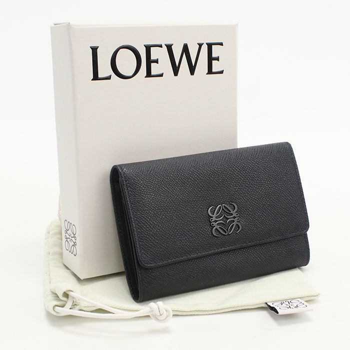 LOEWE ロエベ アナグラム 140 72 I 62 二折財布小銭入付き カーフ レディース