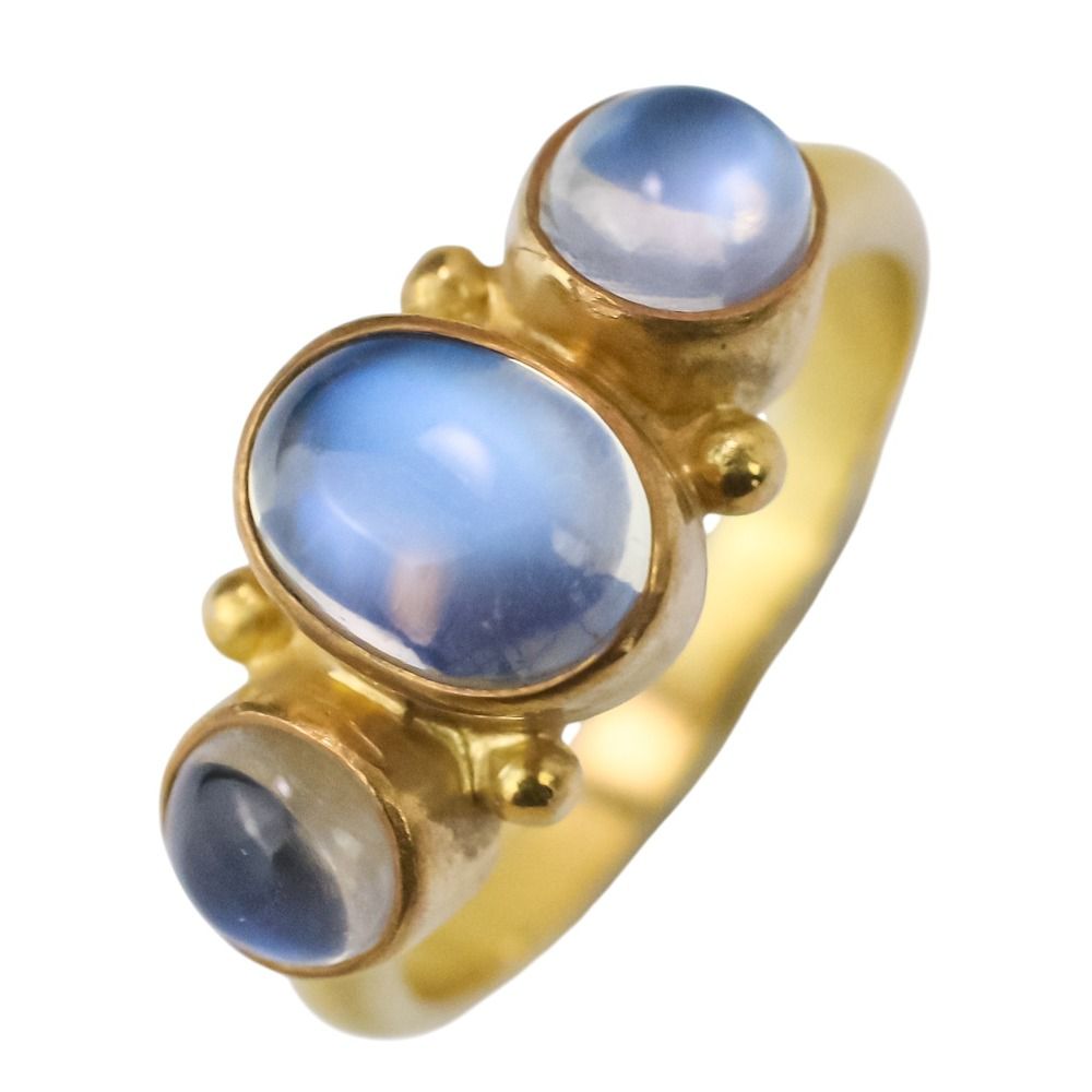 美品 Georg Jensen ジョージジェンセン 1003 3P ムーンストーン 750