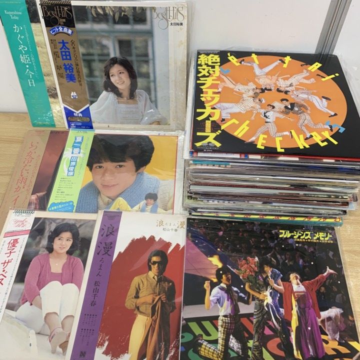 □01)【1点限り!】歌謡曲などのLPレコード まとめ売り約50点大量セット