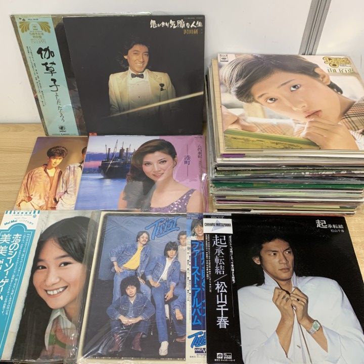 □01)【1点限り!】歌謡曲などのLPレコード まとめ売り約50点大量セット