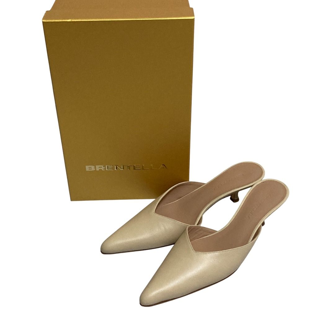 24 SS ブレンテッラ Vカット ミュール サンダル サイズ37 cm ベージュ レディース 古着