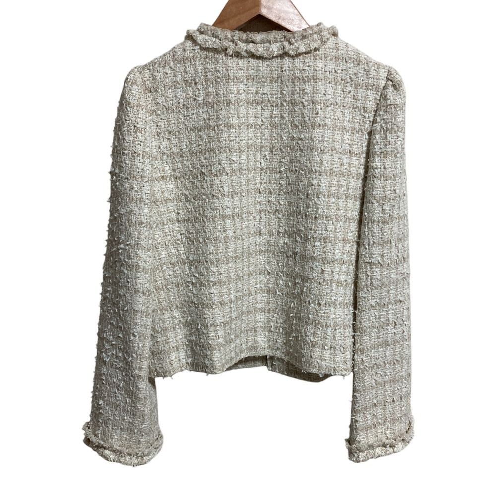 美品 M'S GRACY エムズグレイシー リボンツイード フリルジャケット