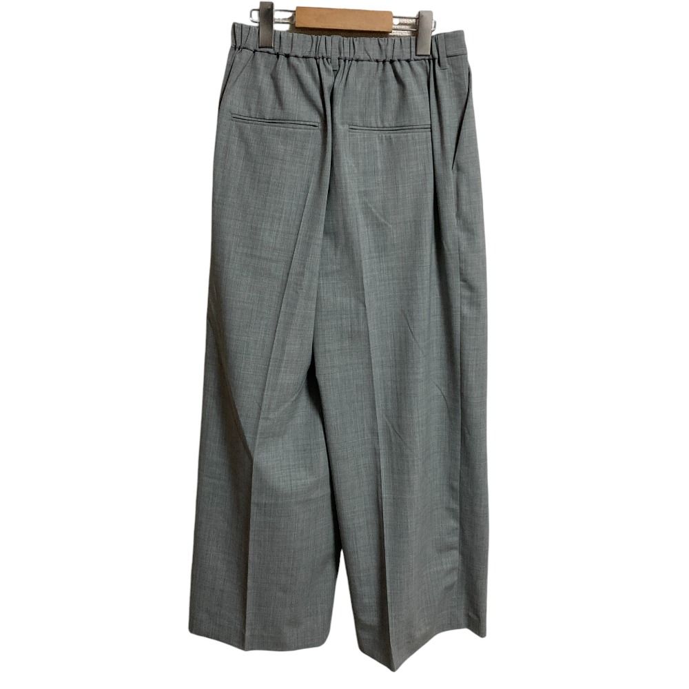 24 AW FRAMeWORK フレームワーク ウォッシャブルTWタックワイドパンツ サイズ38 グレー レディース 古着
