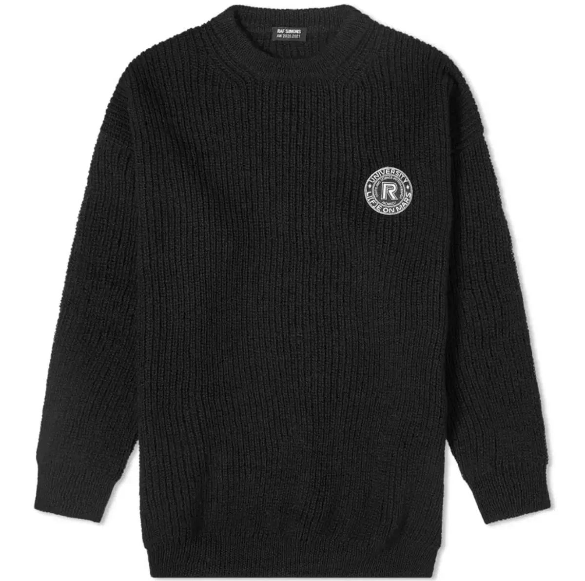 RAF SIMONS ブラック ニットセーター 2020-2021 RAF SIMONS ラフ シモンズ life on mars 20-21 ブラック ニット S