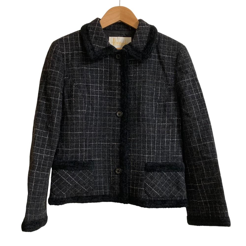 Harrods（ハロッズ） 美品 ツイード ジャケット ミニスカート スーツ 