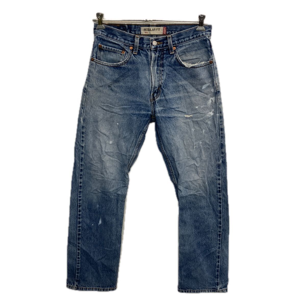 Levi's 505 デニムパンツ W32 ブルー リーバイス ジップアップ アメカジ ジーンズ デニム コットン 2512-461