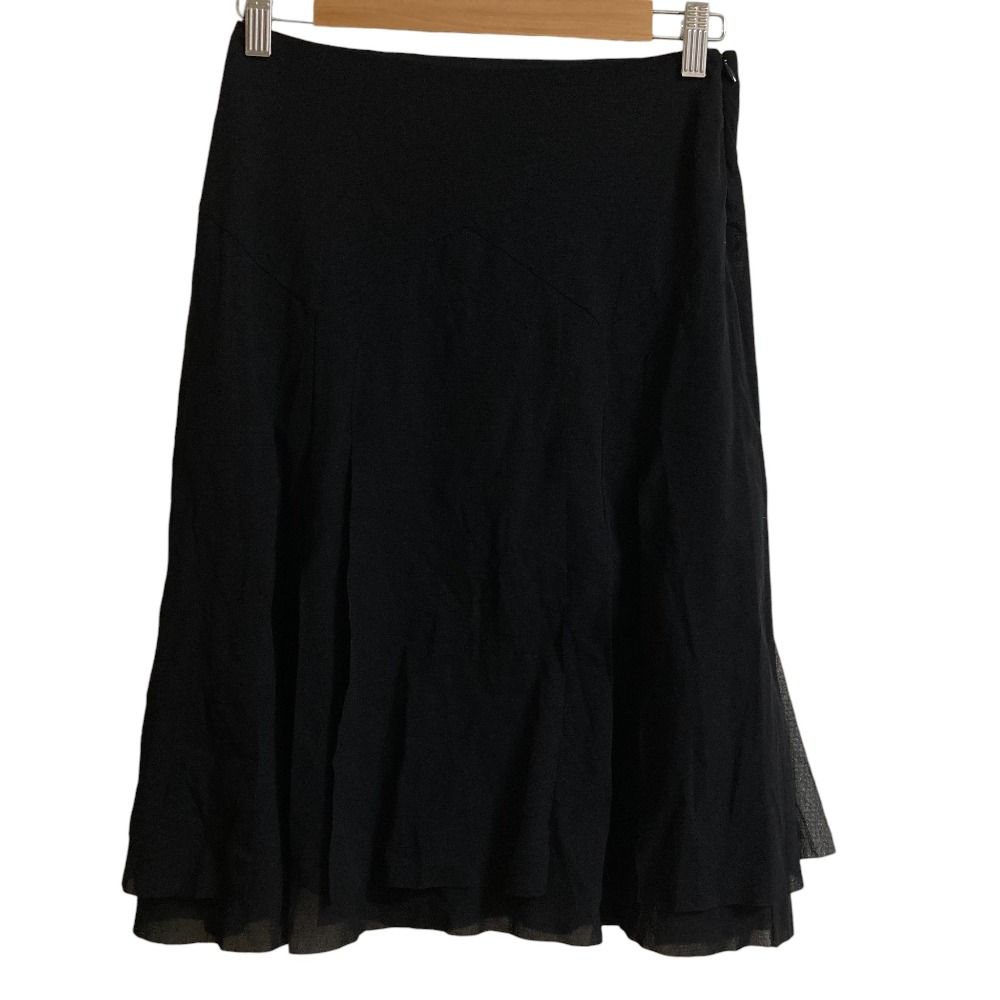極美品　VIVIENNE TAM パワーネット　スカート　1 日本製　ブラック ヴィヴィアンタムVIVIENNE TAM フラワー刺繍パワーネットスカート 黒0