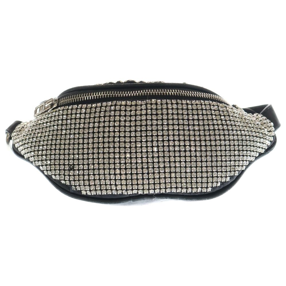 ALEXANDER WANG アレキサンダーワン アッティカレザー ラインストーン チェーン ショルダーバッグ ウエストバッグ ブラック ホワイト