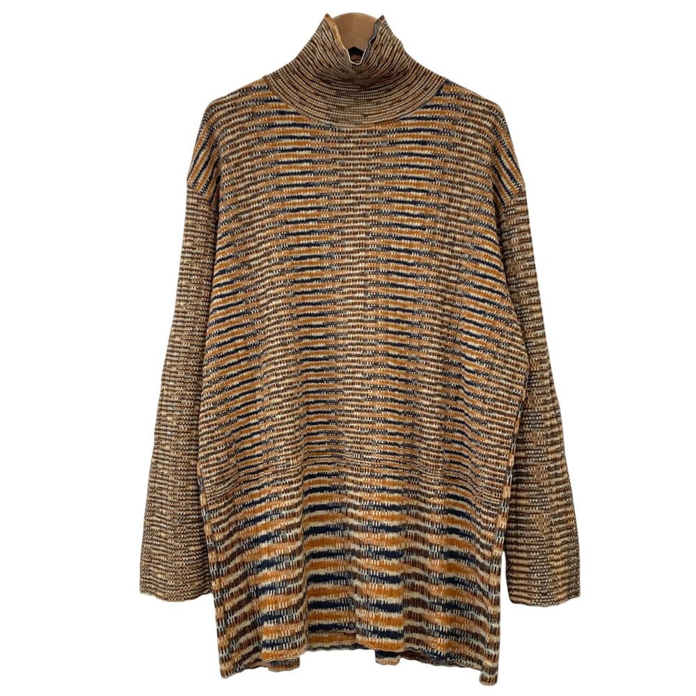 ヴィンテージ Missoni ミッソーニ ハイネック ニットセーター マフラー セット 52 オレンジ レディース 古着