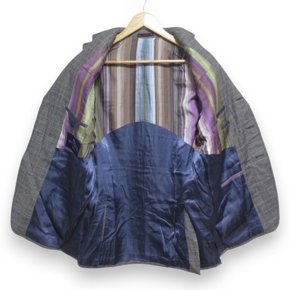 美品 クリーニング済 ETRO エトロ チェック柄 テーラードジャケット