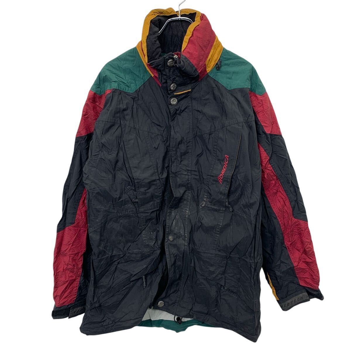 NORDICA ナイロンジャケット L マルチカラー ブラック レッド グリーン 