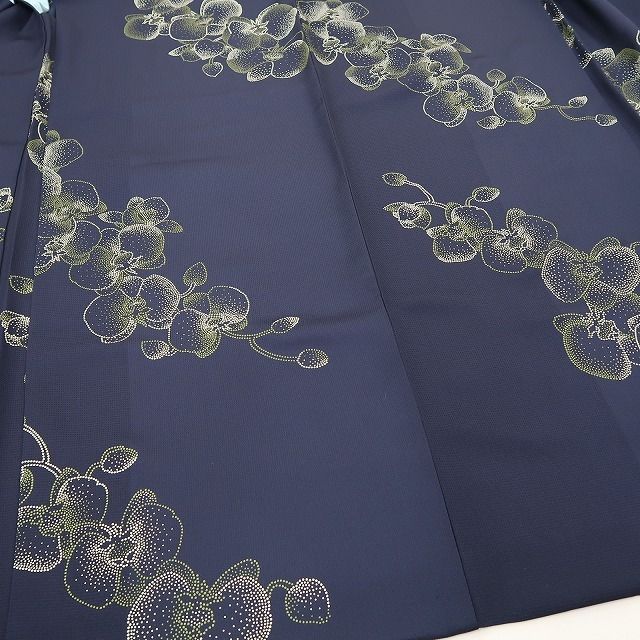 ❁tomihisa❁新品 印伝 胡蝶蘭 鳥獣戯画 お仕立て上がり品 着物 正絹