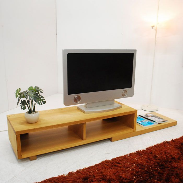 アウトレット 現品限り 一部 完成品 オーク無垢材 120～180幅 伸張式デザイン 210521 タイカ120 TV