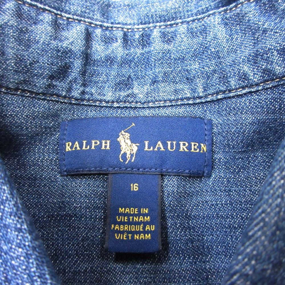 美品 RALPH LAUREN ラルフローレン デニム ボタンダウン シャツ