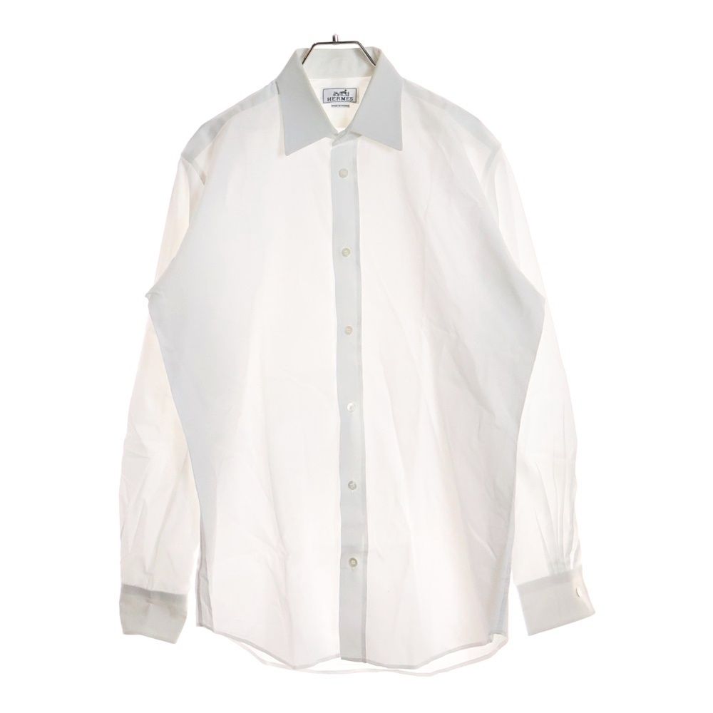 HERMES エルメス セリエカフスボタン コットン 長袖シャツ ホワイト