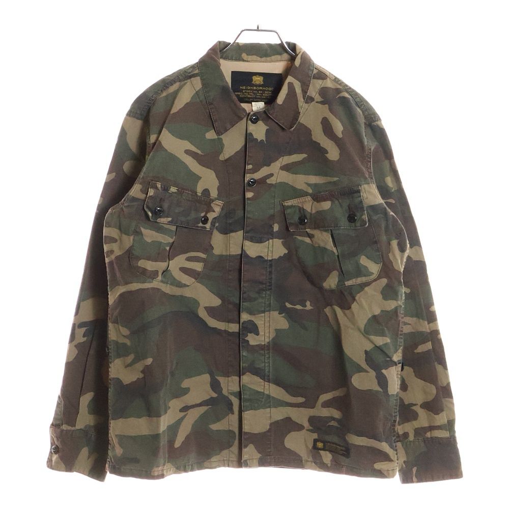 ネイバーフッド 16 SS DOCTOR C-SHIRT カモ柄 コットン 長袖シャツ カーキ 161 SPNH-SHM 04