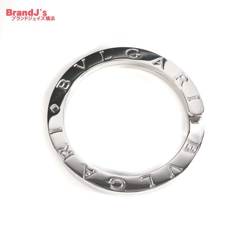 【新品未使用】BVLGARI キーホルダー・キーリング シルバー/ホワイト BVLGARI（ブルガリ） キーリング キーホルダー ペンダントトップ ロゴ