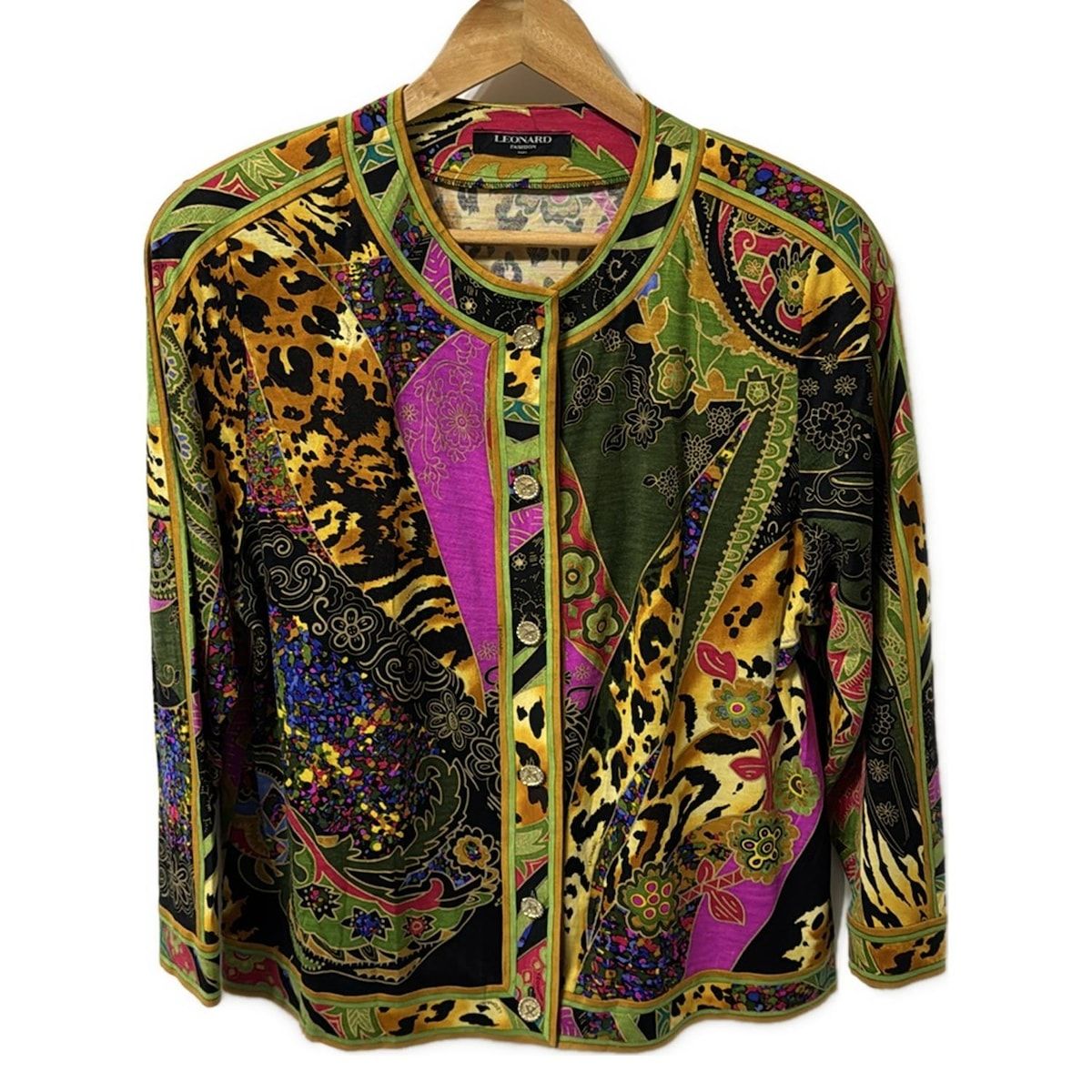 LEONARD(レオナール) カーディガン サイズLL レディース美品 - 黒